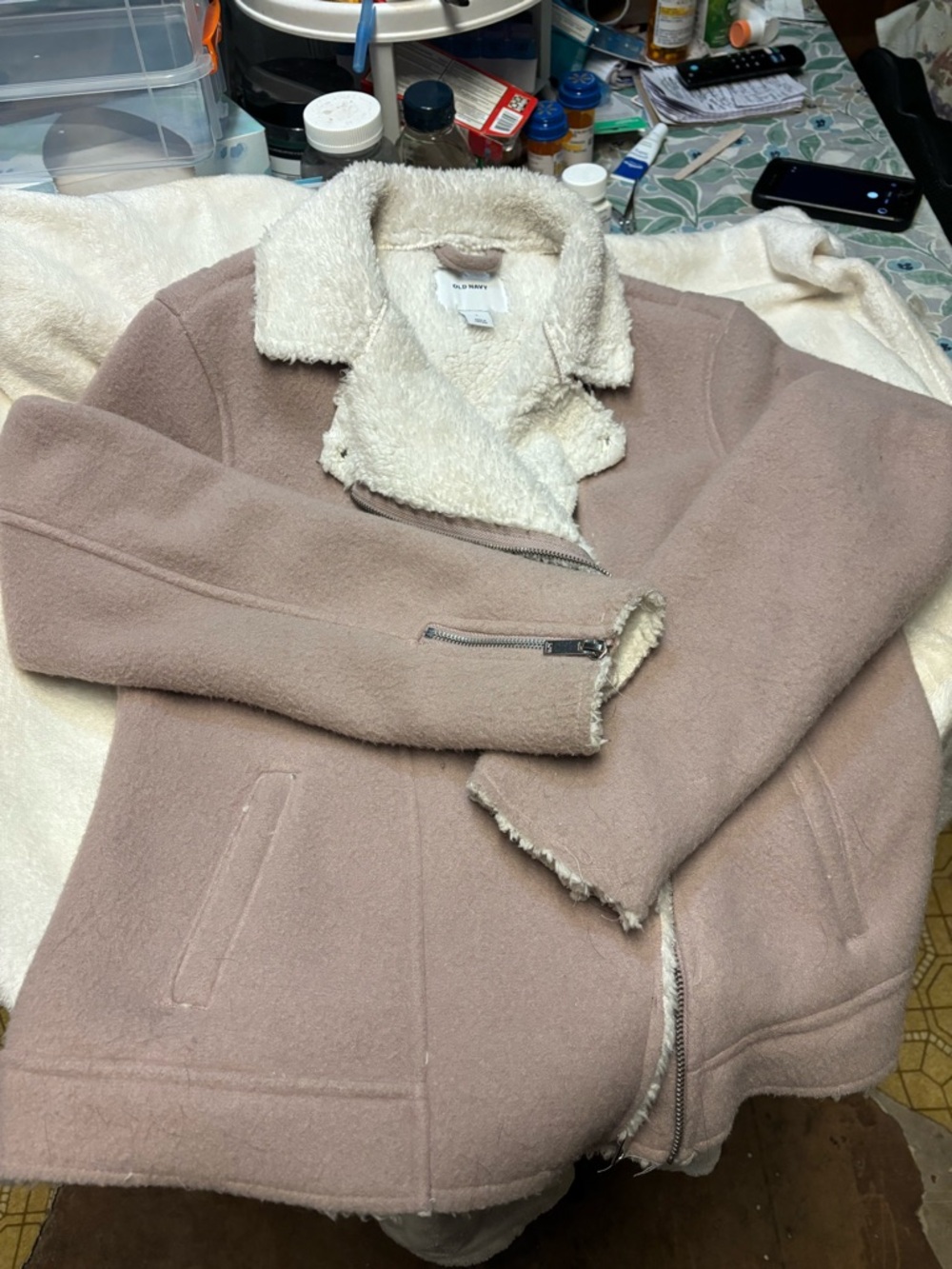 Old Navy Pale Pink Moto Jacket